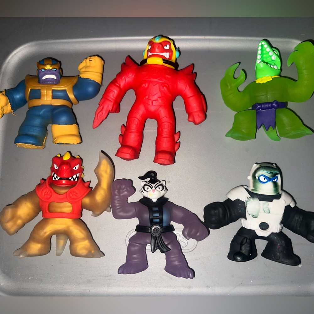 Heroes Of Goo Jit Zu Action Figure Lot Of 6 Stretch Figures 4"  By Moose Toys